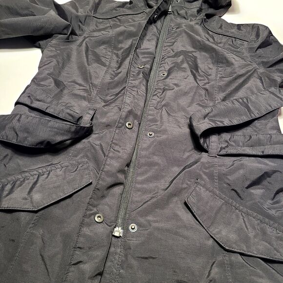 The North Face Black Hooded Belted Hyvent Jacket Women’s Size Small Black - Picture 4 of 10
